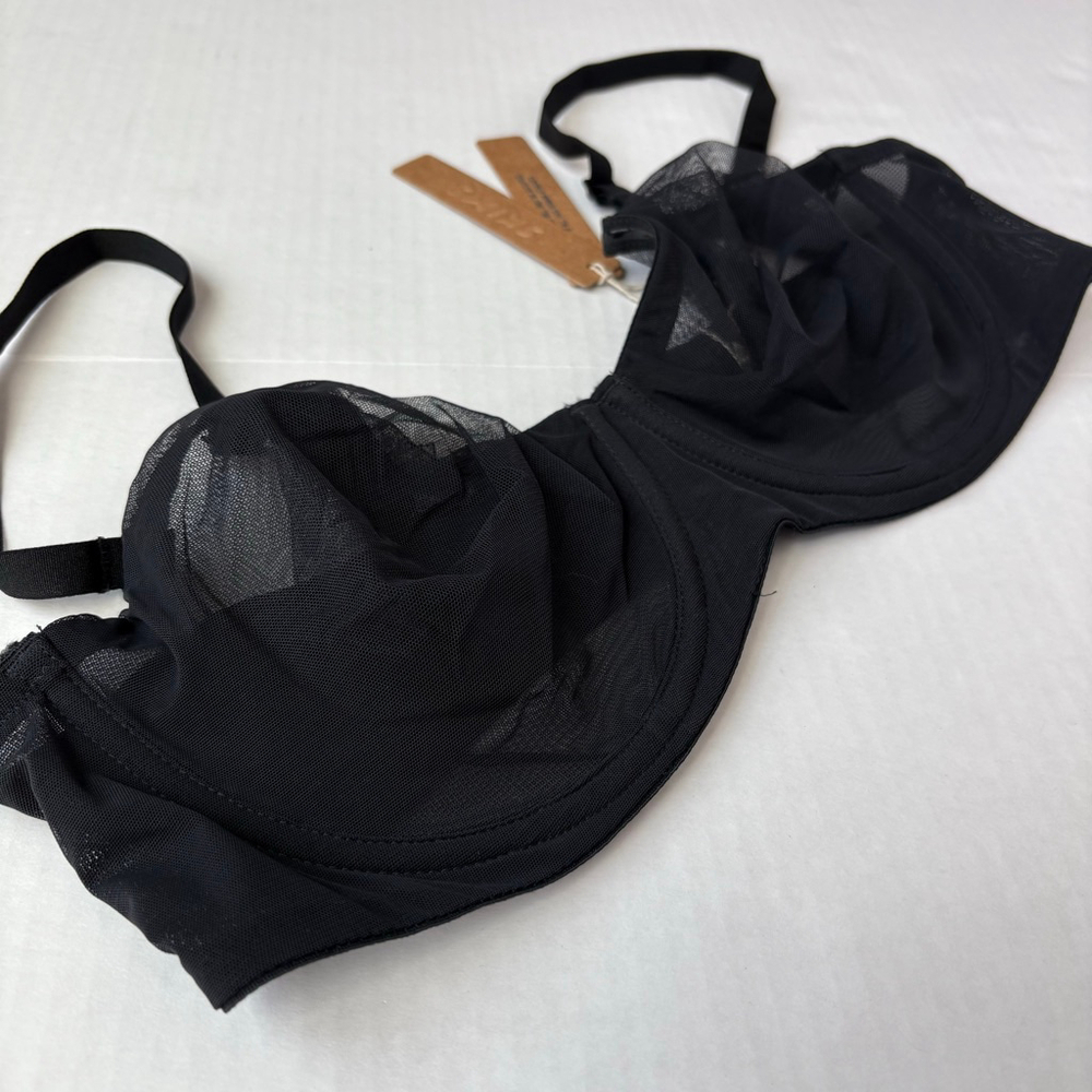 SKIMS Women's Ultra Fine Mesh Strapless Bra Black Size 38B